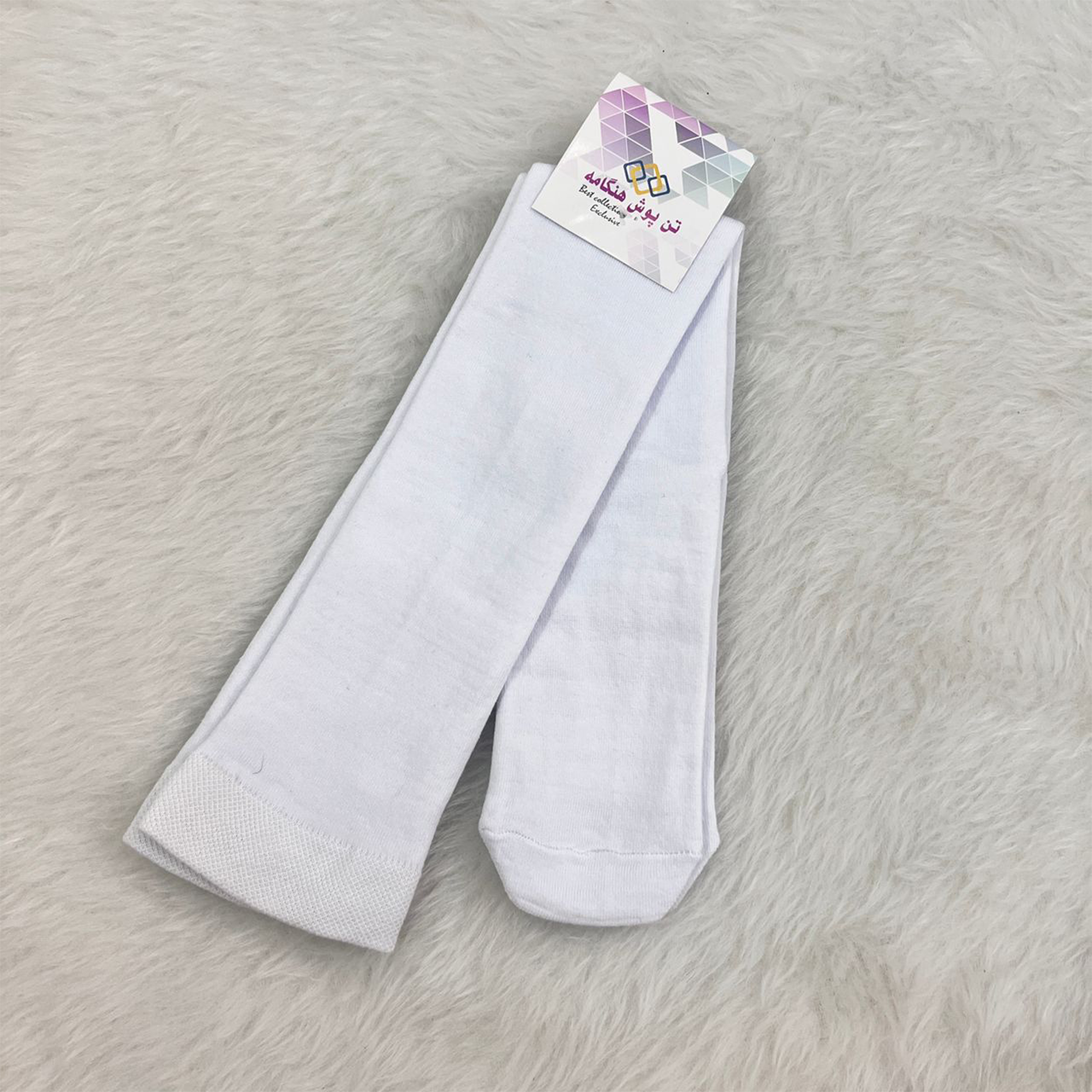 جوراب ساق بلند زنانه تن پوش هنگامه مدل بالا زانو ساده کد W-011