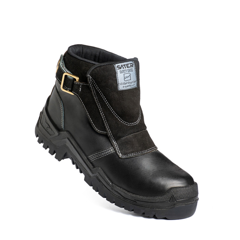 پوتین ایمنی ساتر مدل چیتا اتشکاری  رنگ مشکی