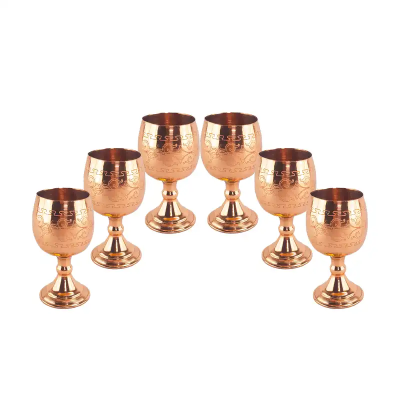 لیوان مسی مدل تراش نانو کد alast05203 بسته 6 عددی