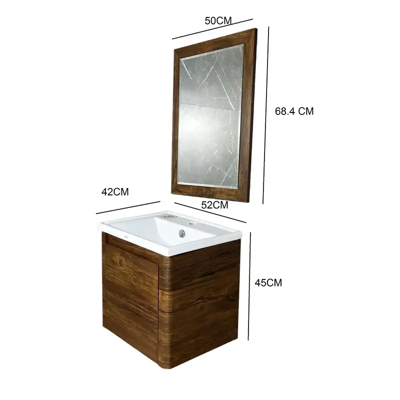 ست کابینت و روشویی سایا کابینت مدل ضد آب کد 97 S به همراه آینه