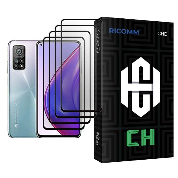 محافظ صفحه نمایش ریکام مدل CH Glass MIX004 مناسب برای گوشی موبایل شیائومی Mi 10T Pro 5G بسته چهار عددی