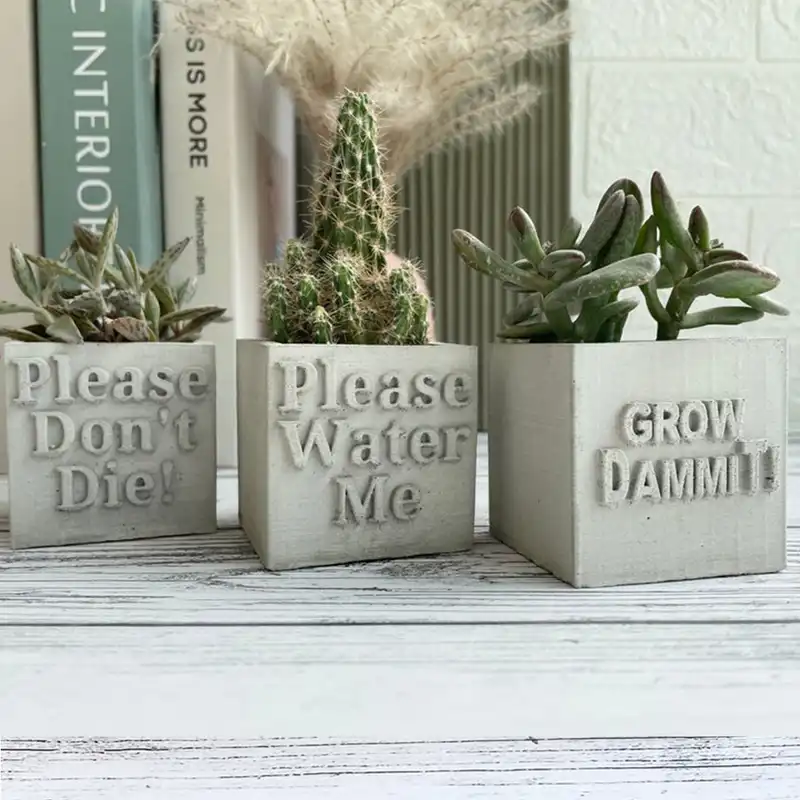 گلدان بتنی مدل GROW مجوعه 3 عددی