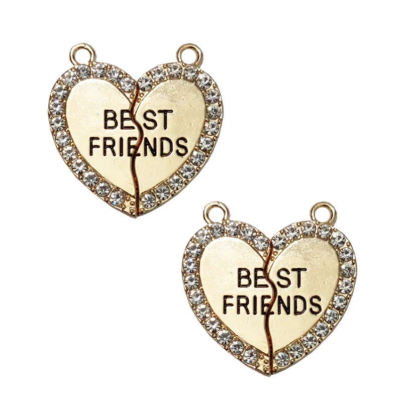 آویز گردنبند زنانه مدل بهترین دوست 2 تکه کد 41 بسته 2 عددی