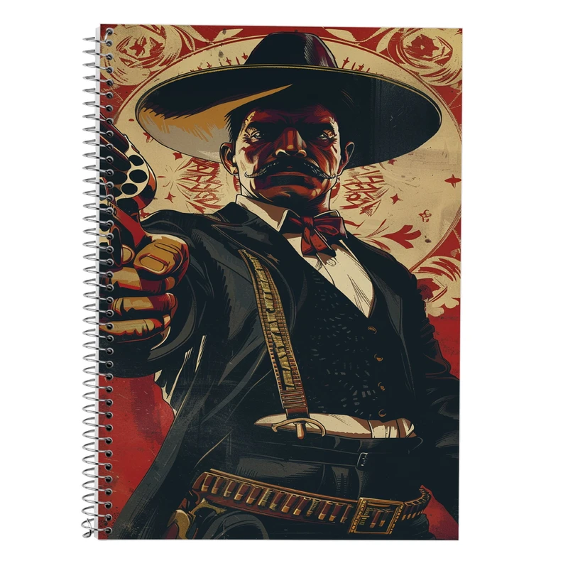 دفتر زبان 50 برگ مدوپد مدل سه خط طرح رد دد red dead کد DF13495