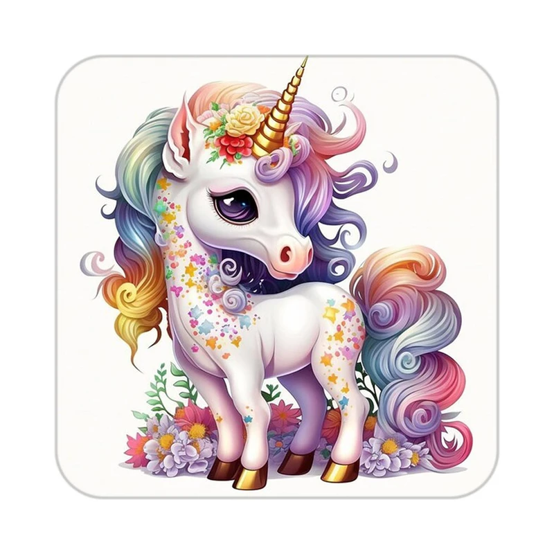 زیر لیوانی کاکتی طرح اسب تک شاخ و یونیکورن مدل mp29758