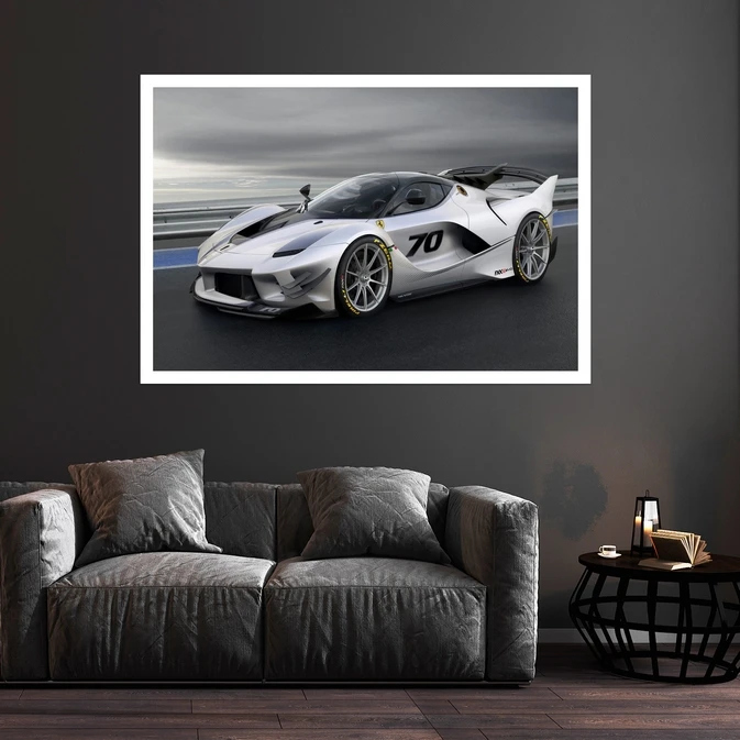 تابلو بکلیت طرح ماشین فراری FXX-K مدل قاب شاسی W-s8929