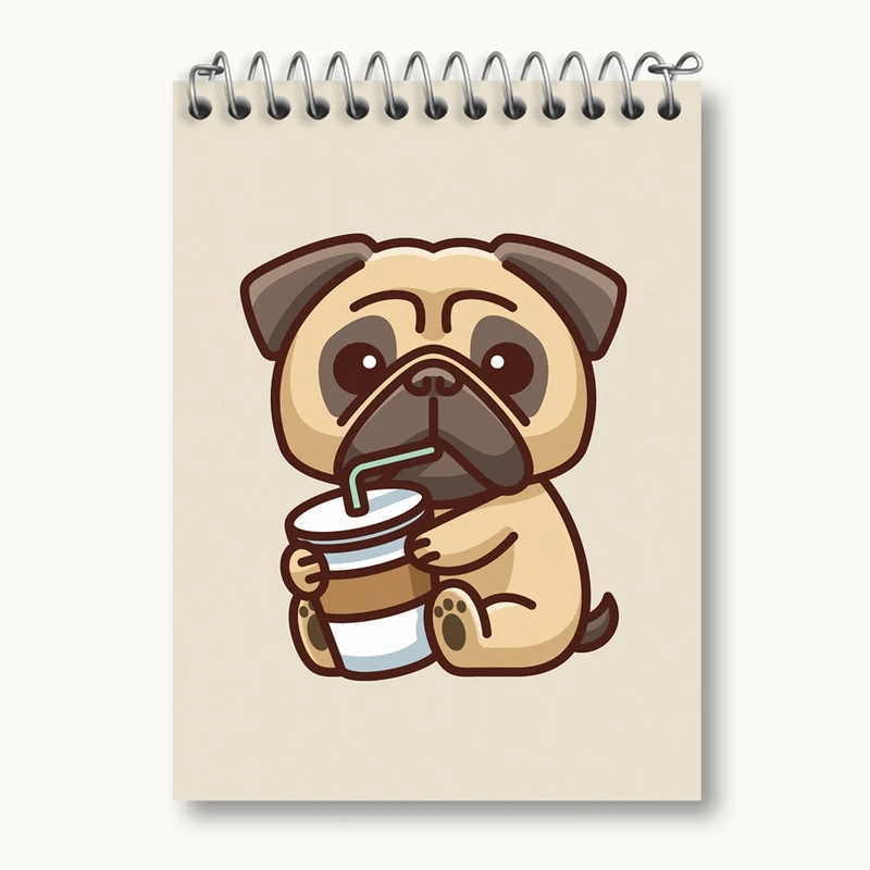 دفتر یادداشت 50 برگ خندالو مدل حیوانات بامزه سگ کد 28381