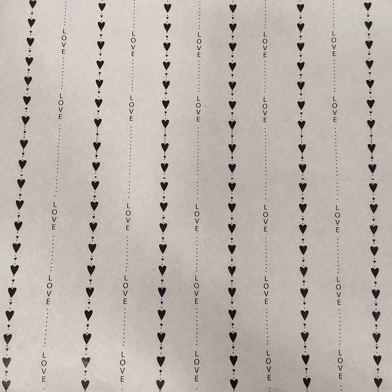 کاغذ چاپی مدل پوستی طرح قلب کلاسیک بسته 50 عددی