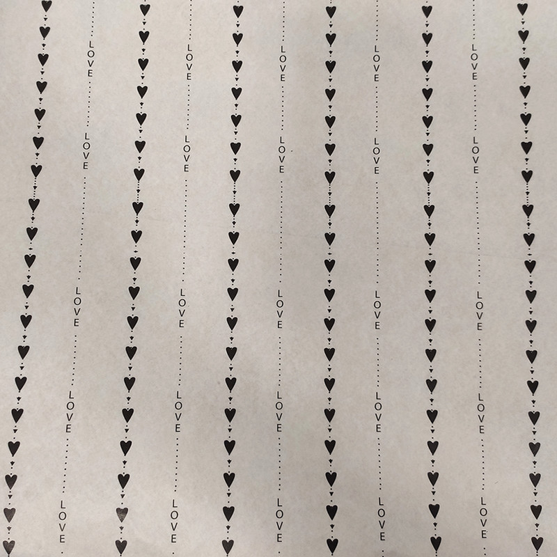 کاغذ چاپی مدل پوستی طرح قلب کلاسیک بسته 50 عددی