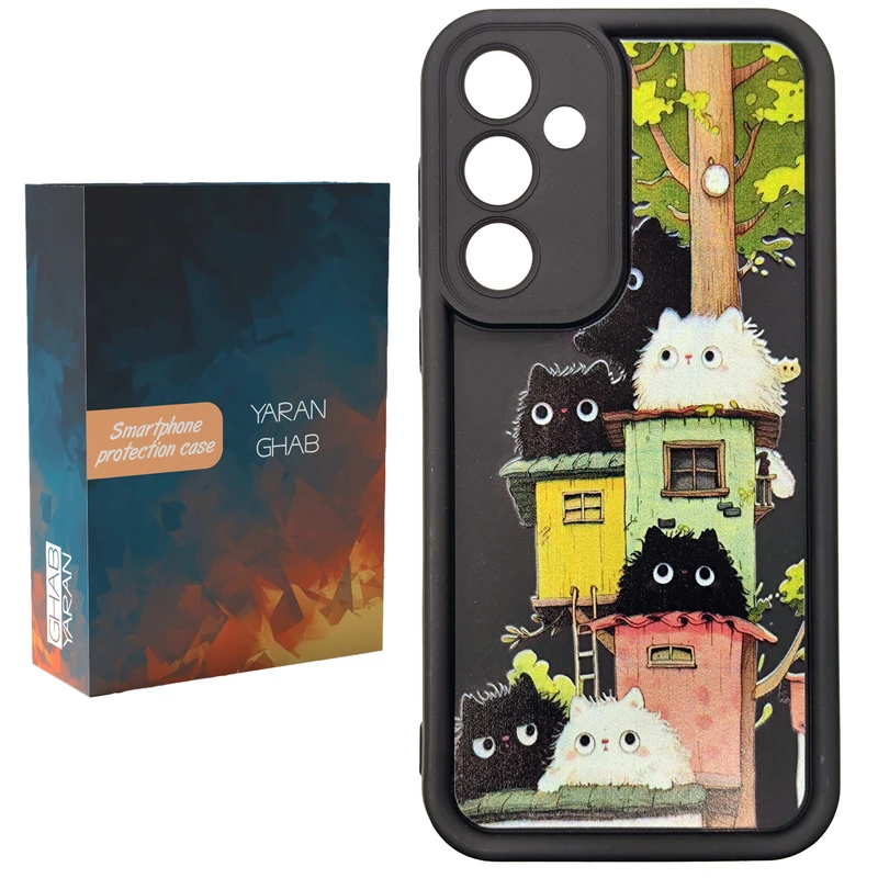 کاور قاب یاران مدل cat مناسب برای گوشی موبایل سامسونگ Galaxy S24 FE  