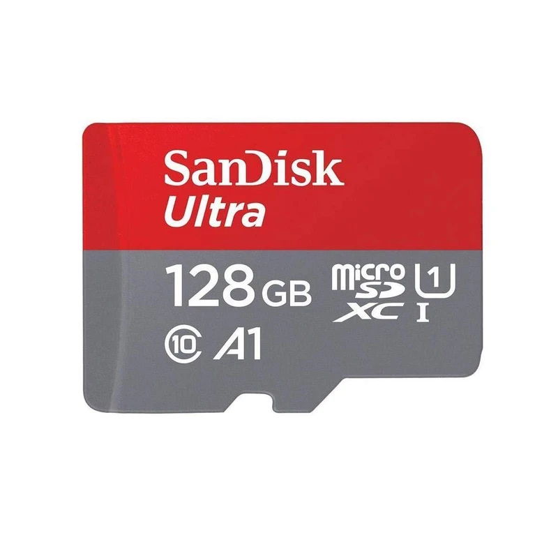 عکس شماره 5 : کارت حافظه microsdxc سن دیسک مدل ultra a1 کلاس 10 استاندارد uhs-i سرعت 100mbps ظرفیت 128 گیگابایت به همراه آداپتور sd