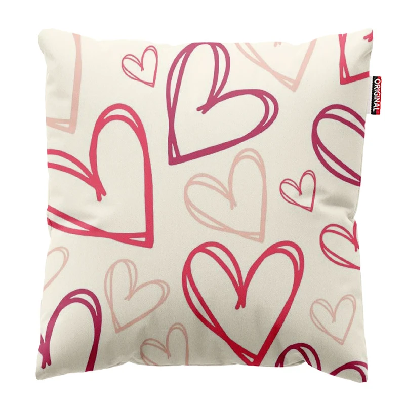کوسن پاد آفرین طرح قلب کد 3755 سایز 30*30 سانتی متر