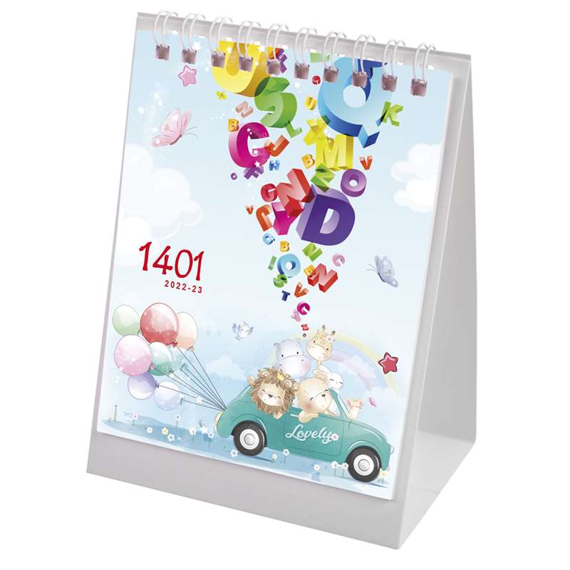 تقویم رومیزی سال 1401 طرح حروف الفبا مدل حیوانات 