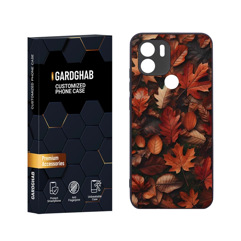 کاور گارد قاب مدل دور ژله ای برگ مناسب برای گوشی موبایل شیائومی Redmi A1 Plus / A2 Plus / Poco C50 / Poco C51