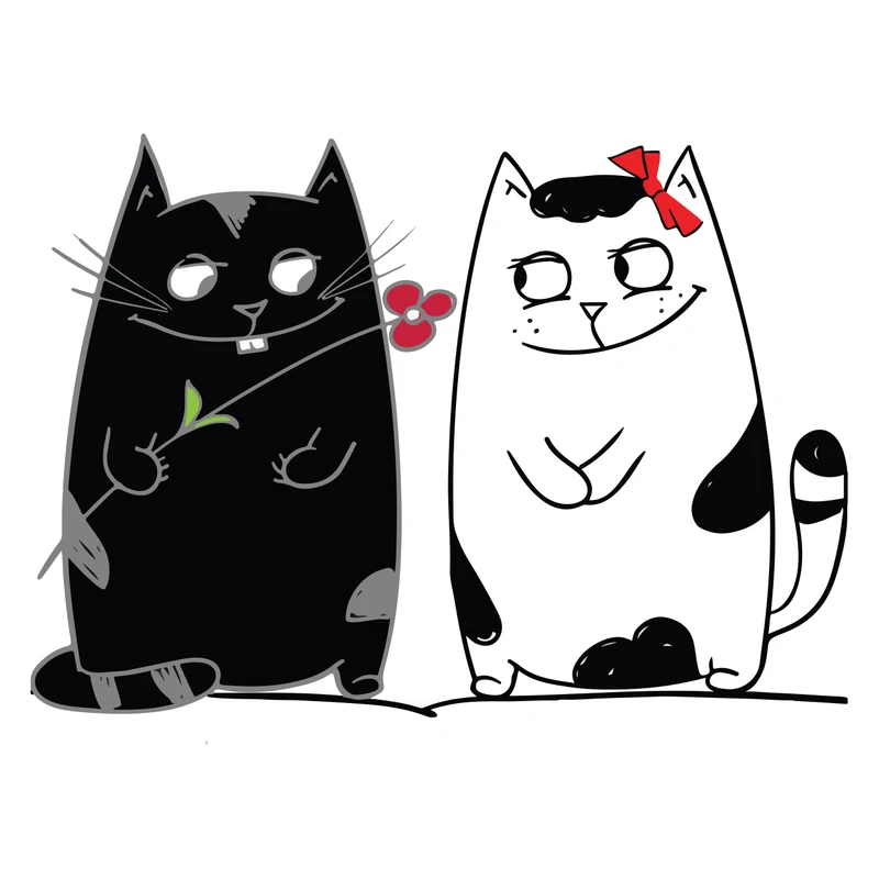 استیکر لپ تاپ پویا مارکت طرح پیشی عاشق کد 289