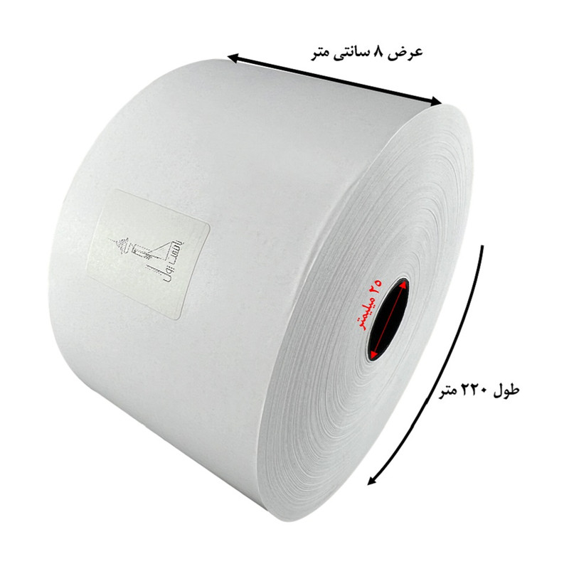 کاغذ پرینتر حرارتی پایتخت رول مدل بنکیت 220 بسته 12عددی