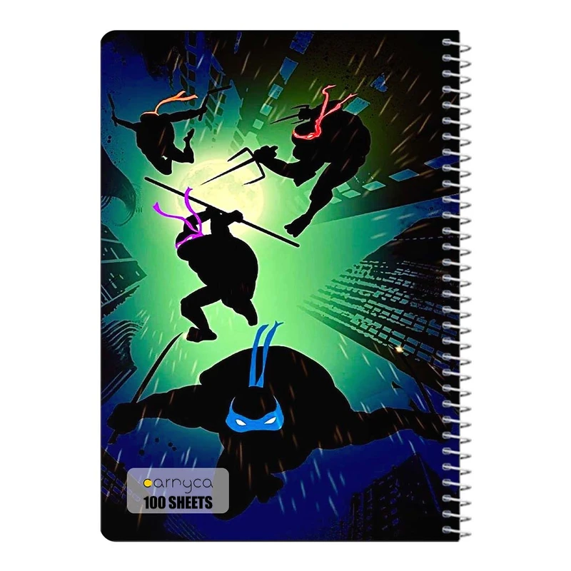 دفتر مشق 100 برگ سیمی کارنیکا طرح لاک پشت های نینجا Teenage Mutant Ninja Turtles کد 81265