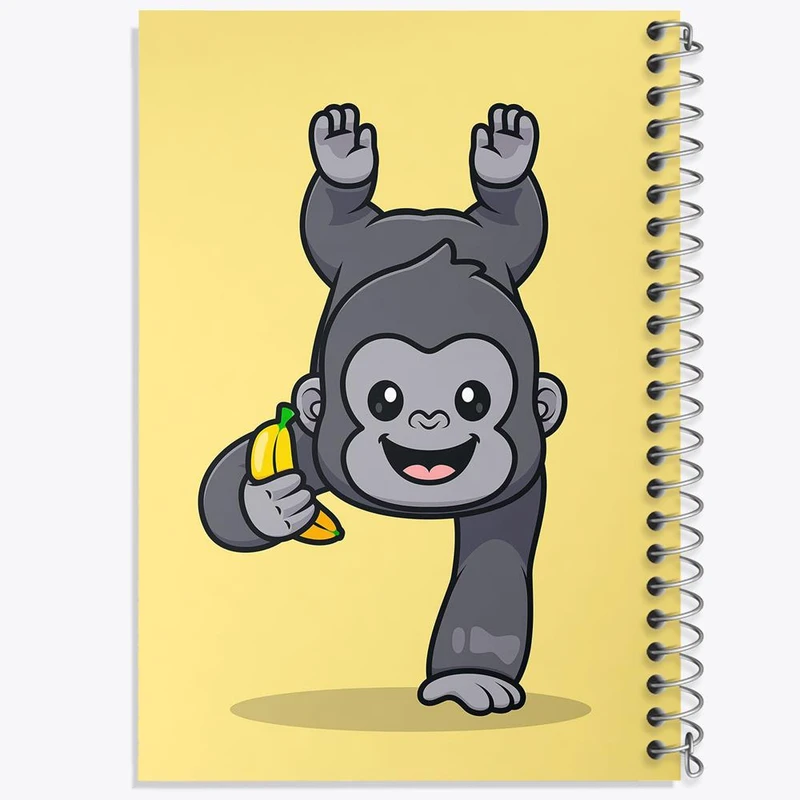 دفتر لیست خرید 50 برگ خندالو طرح حیوانات بامزه گوریل کد 29714