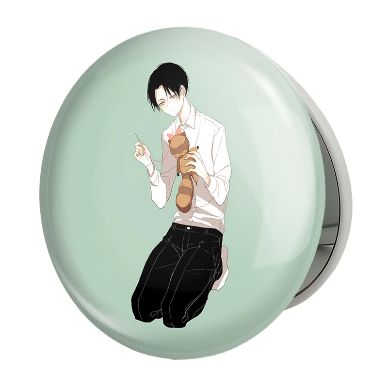 آینه جیبی خندالو طرح لیوای اکرمن انیمه اتک آن تایتان Attack on Titan مدل تاشو کد 18627 