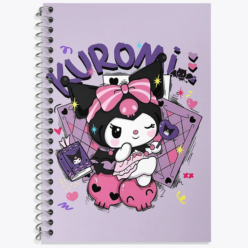 دفتر نت موسیقی 50 برگ خندالو طرح کرومی (Kuromi) کد N4220