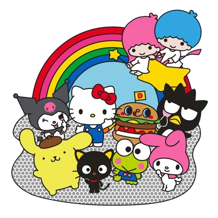 استیکر پارچه و لباس پاد آفرین مدل سانریو کرومی مای ملودی هلوکیتی کد S2557