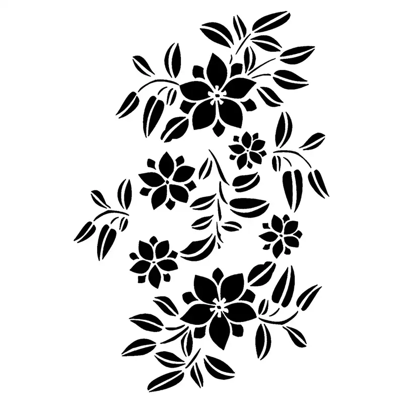 شابلون باتیس آرت طرح گل کد 50-519