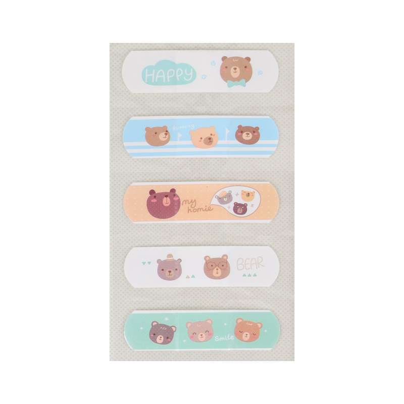 چسب زخم مدل فانتزی طرح خرس مهربان کد 032 بسته 5 عددی