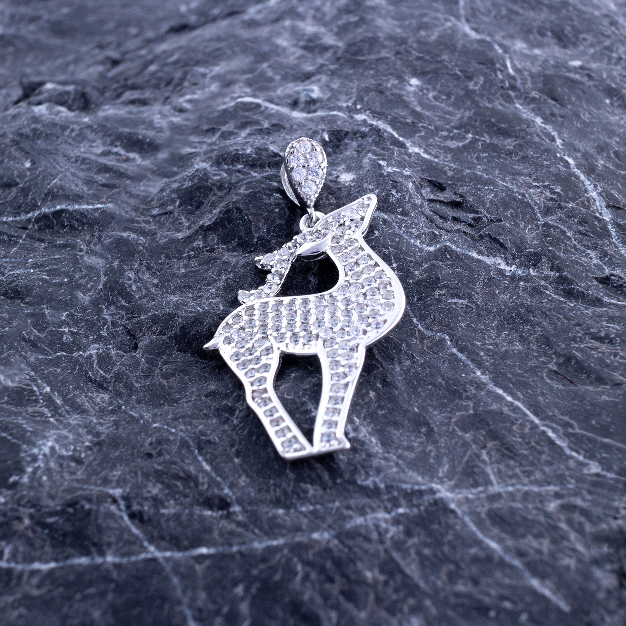 گردنبند نقره زنانه مدل آهو 098