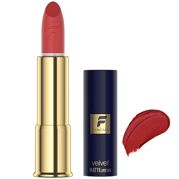 رژ لب جامد مات فانوما مدل VM رنگ قرمز شماره 18