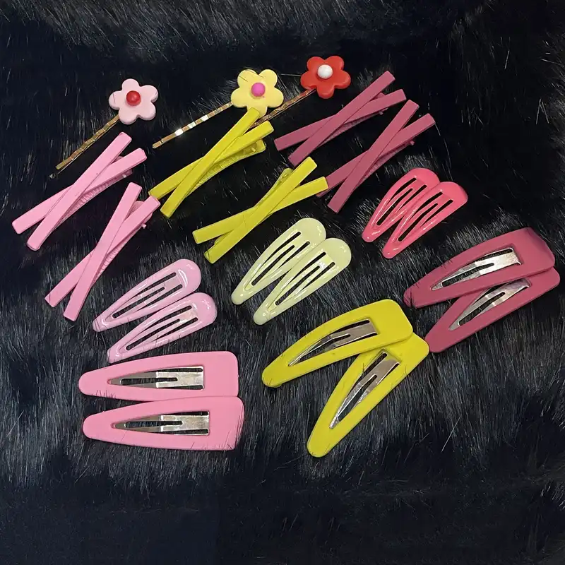 گیره مو زنانه مدل تق تقی وارداتی مجموعه 7 عددی