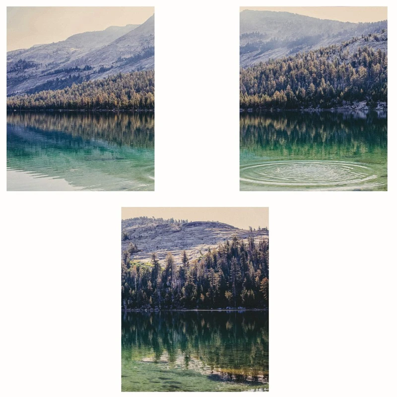 پوستر مدل مستر دریاچه -چاپ کوه سفید مجموعه 3 عددی