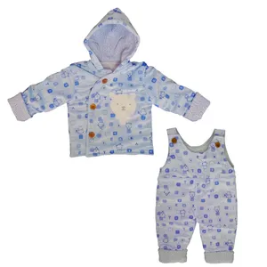 ست کاپشن و سرهمی نوزادی مدل خرسی کد 320