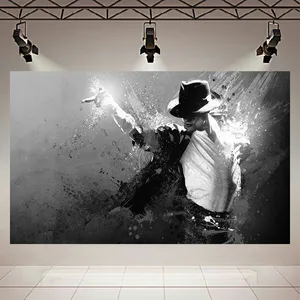 تابلو بوم طرح مایکل جکسون مدل سیاه و سفید کد AR3500