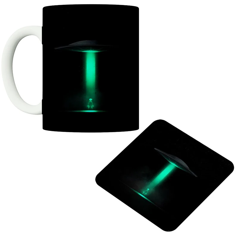 ماگ پاد آفرین مدل سفینه کد 674 به همراه زیر لیوانی 