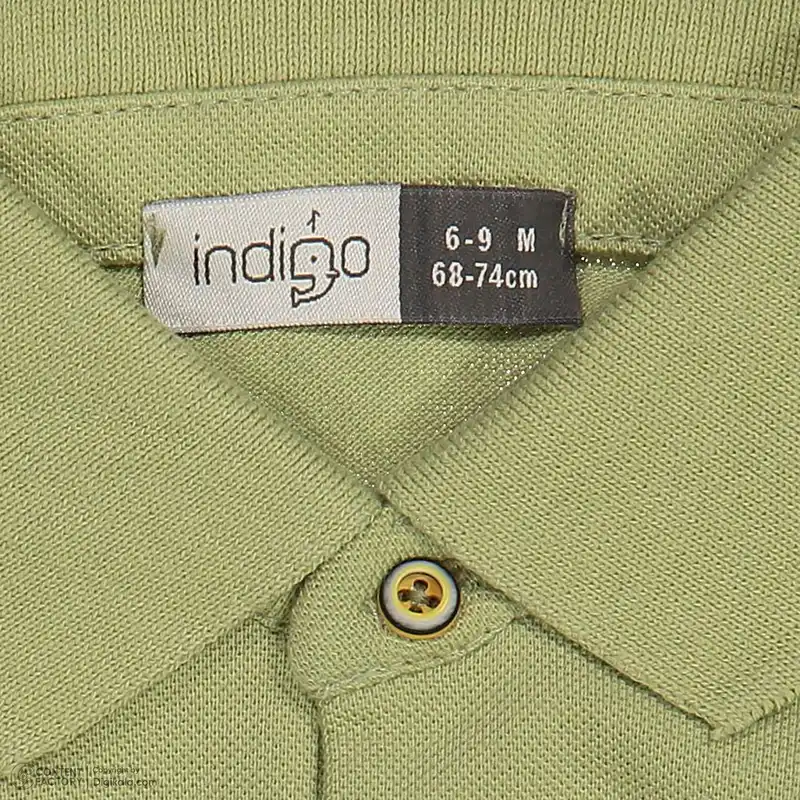 ست پولوشرت و شلوارک نوزادی ایندیگو مدل 13219 رنگ سبز