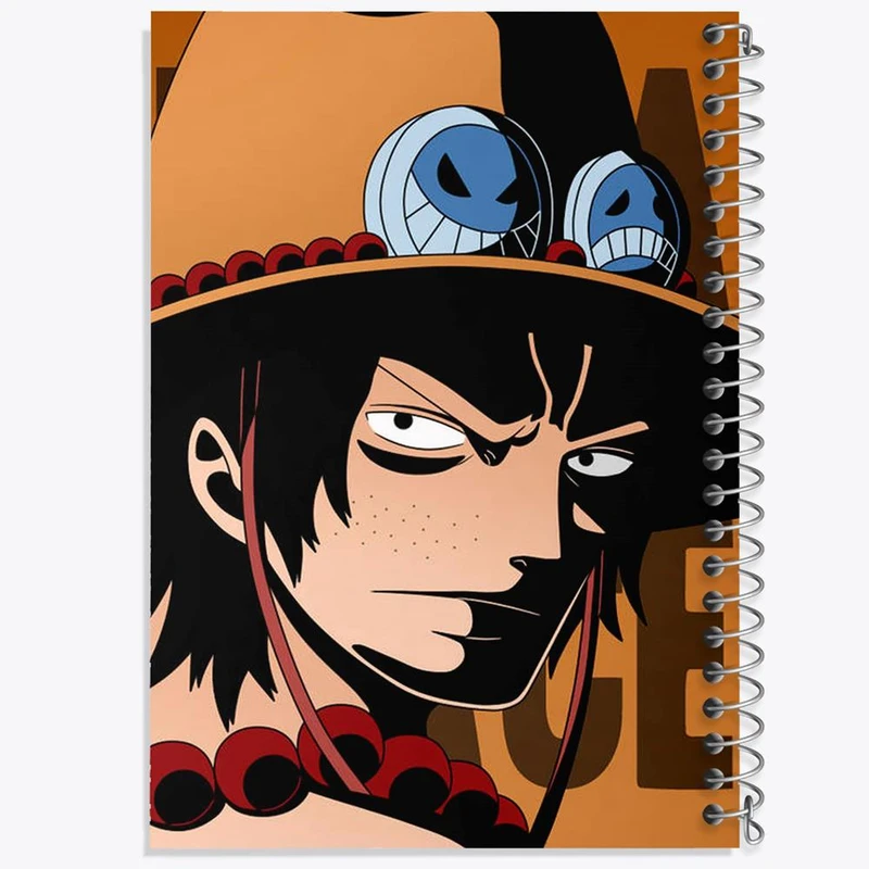 دفتر شطرنجی 50 برگ خندالو طرح پورتگاس انیمه وان پیس One Piece کد 17272