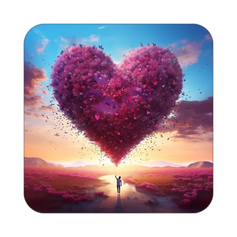 زیر لیوانی کاکتی مدل عاشقانه کد mp13670