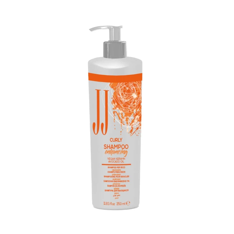 شامپو مو جی جی مدل CURLY enhancing مناسب برای موهای فر و موج دار حجم 350 میلی لیتر