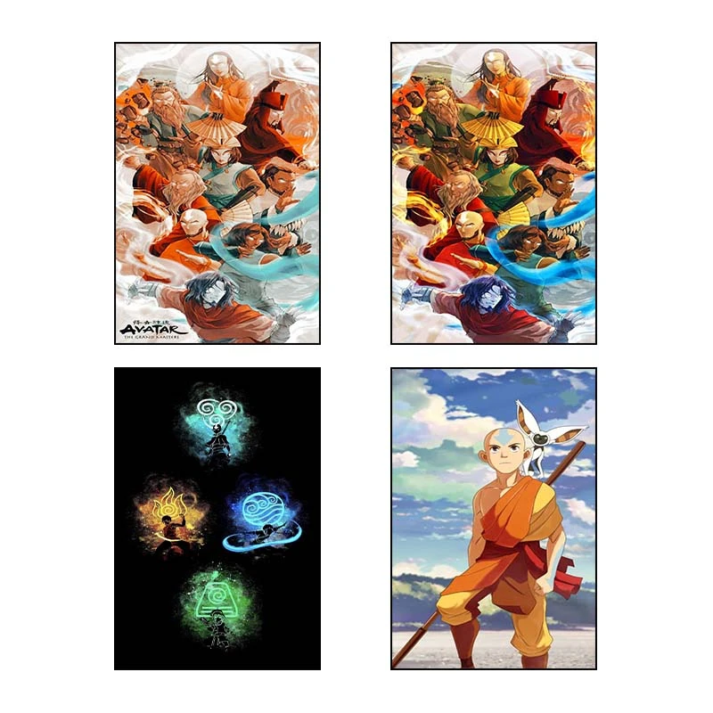 تابلو شاسي کارنيکا طرح آواتار avatar کد 67585 مجموعه 4 عددی