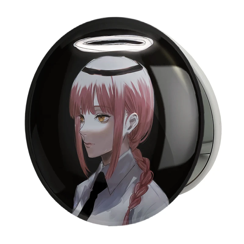 آینه جیبی خندالو طرح ماکیما انیمه مرد اره ای Chainsaw Man مدل تاشو کد 17978 