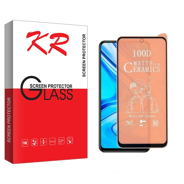 محافظ صفحه نمایش سرامیکی  کی آر مدل +HD مناسب گوشی موبایل شیائومی Redmi Note 9S / Note 9 Pro