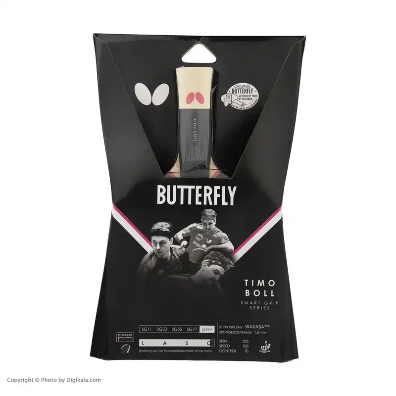 راکت پینگ پنگ باترفلای مدل SG99 Timo Boll سری Smart Grip
