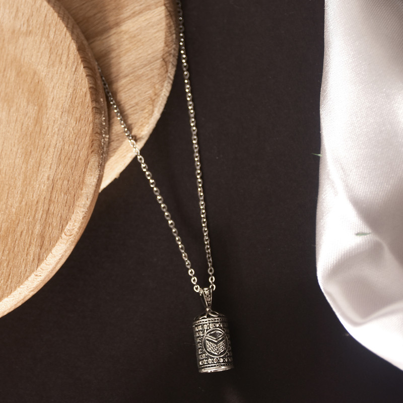 آویز گردنبند نقره نقره جات لطفی طرح مکه کد JHN014