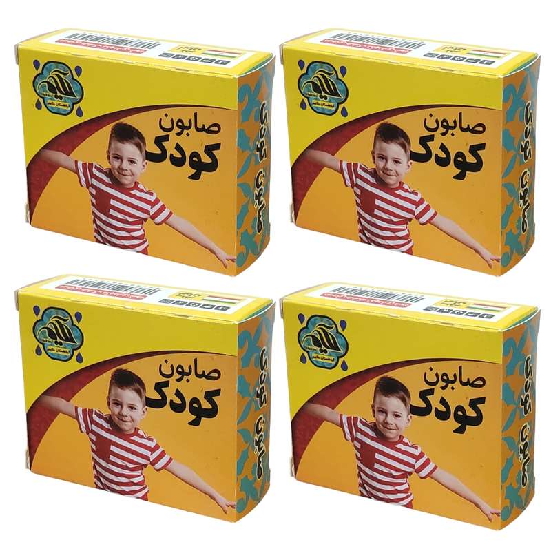 صابون کودک گیاهستان حکیم مدل روغن زیتون وزن 45 گرم بسته 4 عددی
