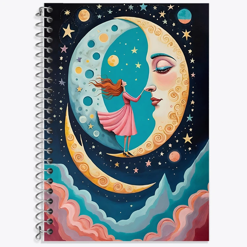 دفتر زبان 50 برگ خندالو مدل سه خط طرح دخترانه کد F5147