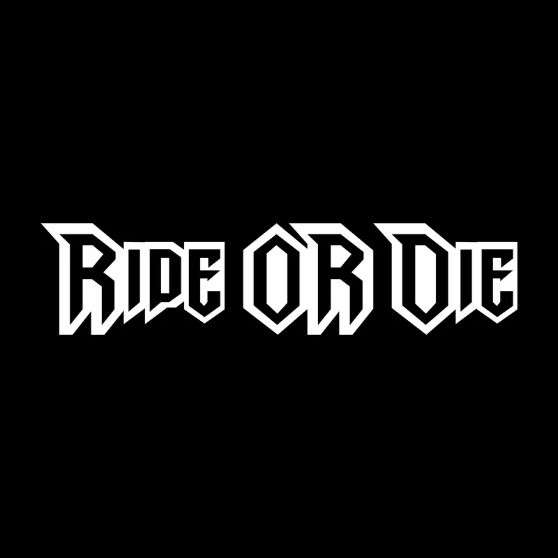 استیکر خودرو طرح ride or die کد 009