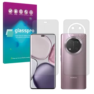 محافظ صفحه نمایش شفاف گلس پرو مدل Resistant مناسب برای گوشی موبایل آنر X9c به همراه محافظ پشت گوشی