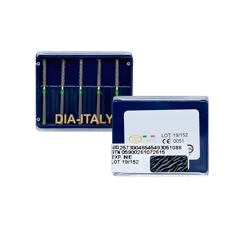 فرز الماسی دیا ایتالیا مدل استوانه ای با استوانه ای ته صاف توربین XL 112 بسته 5 عددی فرز الماسی دیا ایتالیا مدل استوانه ای با استوانه ای ته صاف توربین XL 112 بسته 5 عددی