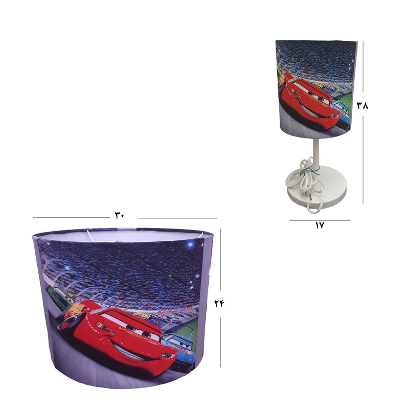 لوستر و آباژور کودک مدل ماشین مک کویین کد LA-117