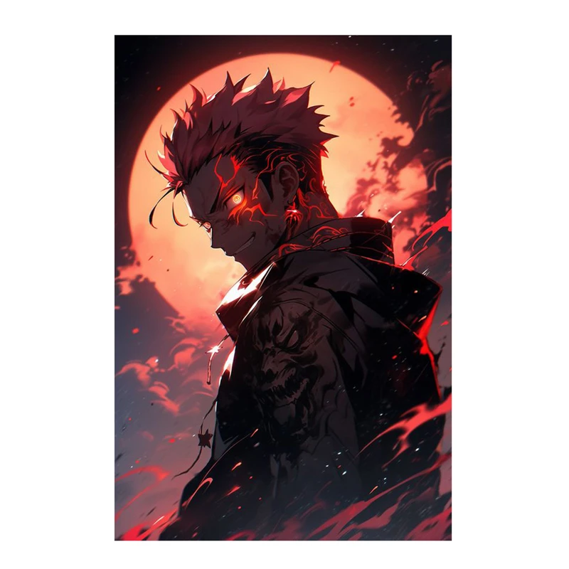 استیکر لپ تاپ و موبایل مدل انیمه طرح جوجوتسو کایسن ریومن سوکونا jujutsu kaisen ryomen sukuna کد 593